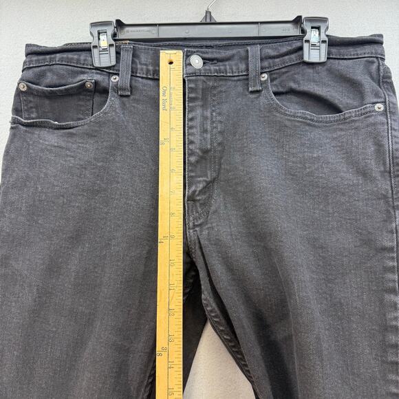 Levi's 511 Men's Jeans 36x32 Black Straight Leg Stretch Preppy Dad Jeans - Picture 11 of 13